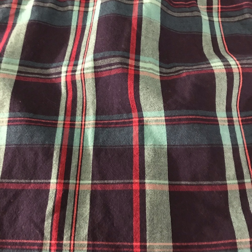 Roxy Plaid Stripe Button Down Shirt - image 3
